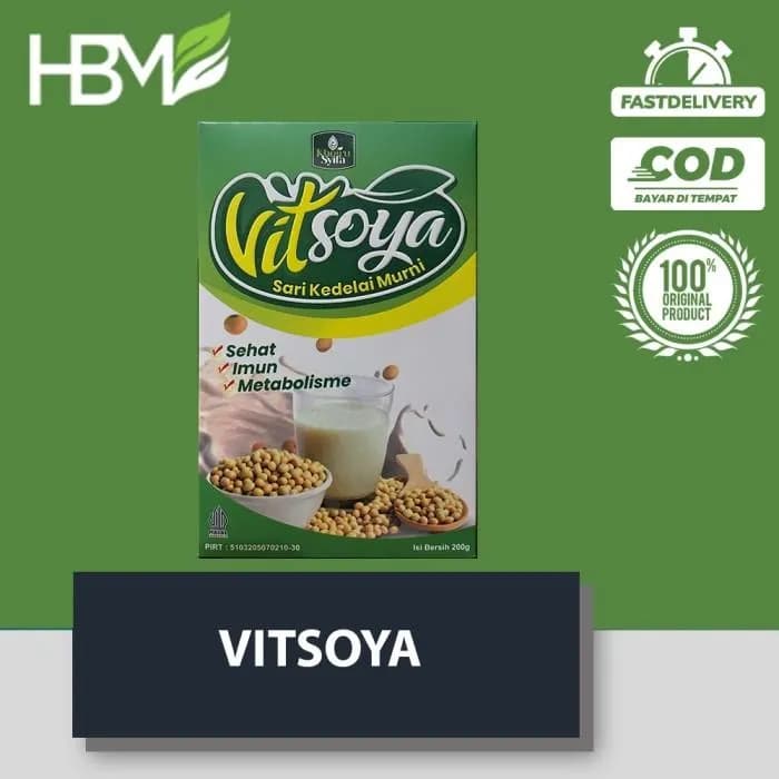 VITSOYA SUSU KEDELAI MINUMAN SARI KEDELAI 200 GRAM SOY MILK NO SUGAR