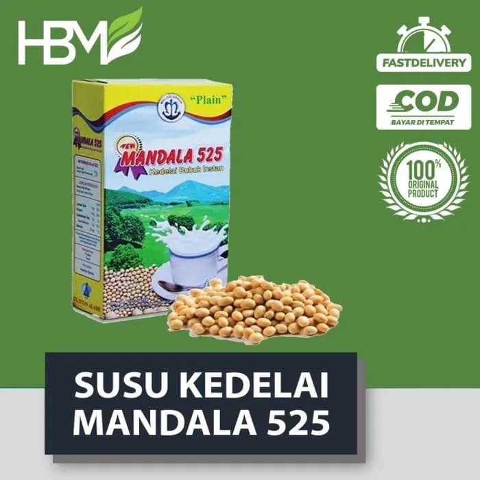 SUSU KEDELAI MANDALA 525 SUSU BUBUK SOY MILK 200 GRAM
